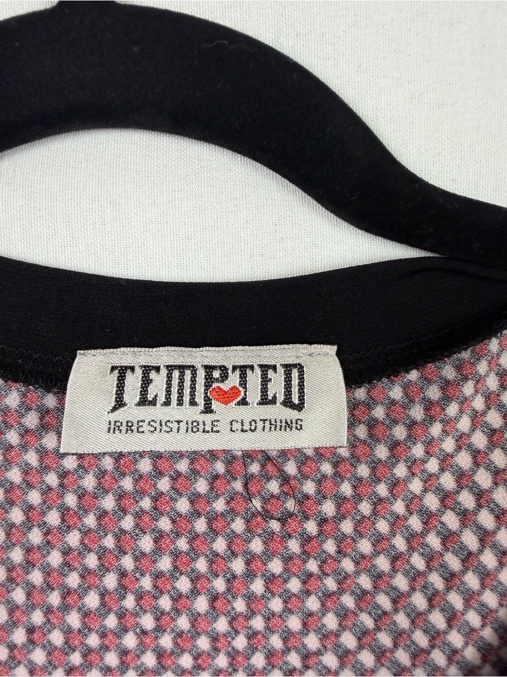 Tempted Geometric Sleeveless Empire Waist Midi Dress Women Medium Red Black - Picture 3 of 5